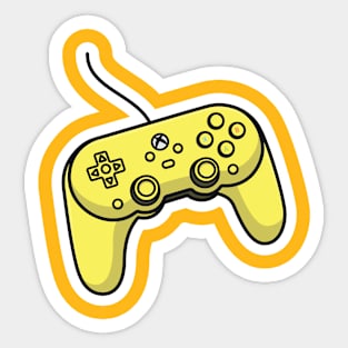 Joystick Controller and Game Pad Stick Sticker vector illustration. Sports and technology gaming objects icon concept. Video game controller or game console sticker logo design with shadow. Sticker